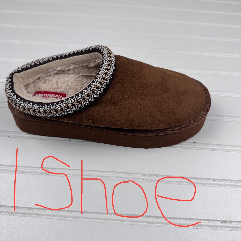 UnionBay Women's 8 Brown SLip On Mule Right SHOE ONLY AMPUTEE